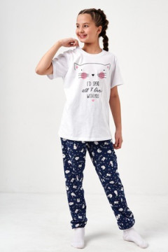 Пижама с брюками Кисонька короткий рукав