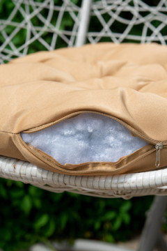 Подушка декоративная круглая на кресло 60 см, Грета(20%хл, 80%п/э), файбер, пакет с пл ручкой, ВО