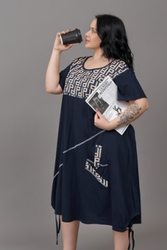 Платье П-02 орнамент ГИГАНТ домашнее больших размеров