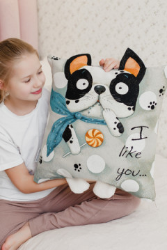 Наволочка декоративная декоративная Бульдог 45*45