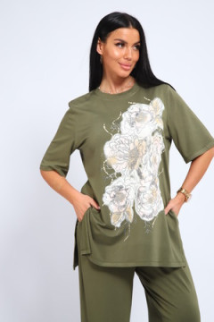 Костюм с брюками из вискозы 397