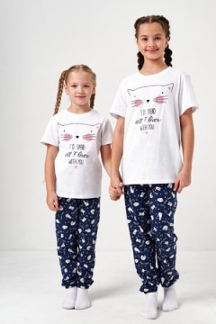 Пижама с брюками Кисонька короткий рукав
