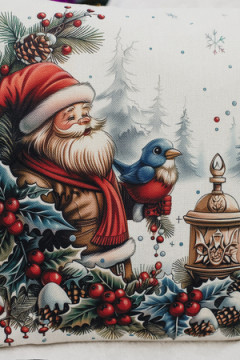 Наволочка декоративная новогодняя 2 шт рогожка