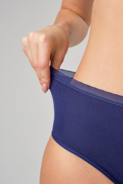 Трусы OIRO 0117 женские хлопковые изумруд/синий/бордовый 44-60 3 шт