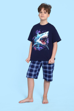 Пижама с шортами арт. ПМ-022-058 Акула