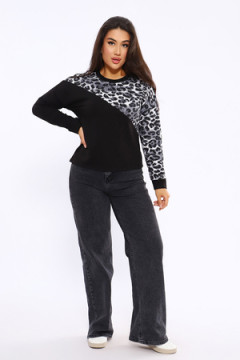 Свитшот 2025-1 леопард через плечо