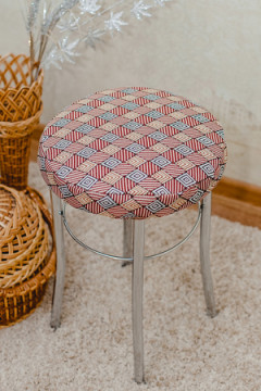 Подушка для мебели Сидушка на табурет круглая