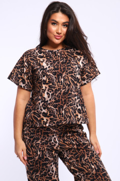 Костюм с брюками леопард 2024-5