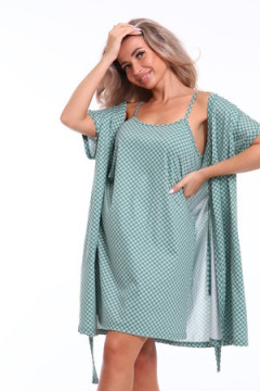 Пеньюар с сорочкой Флора 045