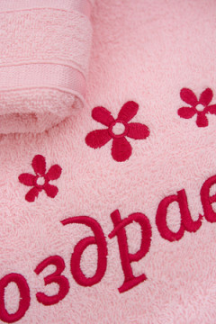 Полотенце 14418/16 "Поздравляю цветы" махровое плотность 350гр