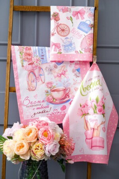 Весна идет набор полотенец кухонных