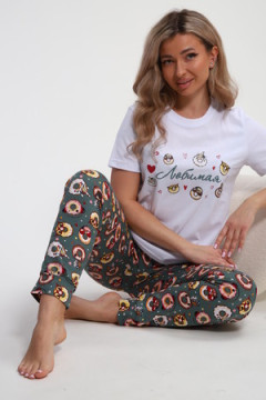 Пижама с брюками Любимая Пончики