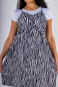 Сарафан с кокеткой+Футболка арт. 8686