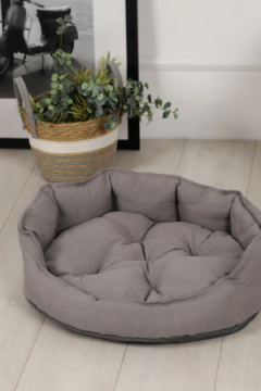 Лежанка для кошек и собак 50×60 с бортиками LDZR, рогожка, оксфорд, износостойкая, Bio-Line