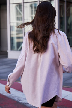 Рубашка оверсайз в полоску хлопковая