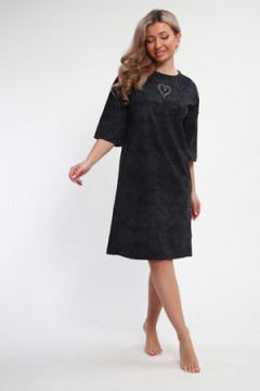 Платье туника варенка с принтом Сердце ТП-02