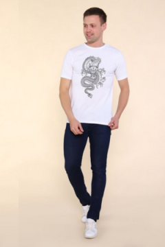 2224 Футболка мужская Тату дракона