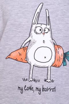 Пижама с брюками ПД-15-048 Зайцы-морковки