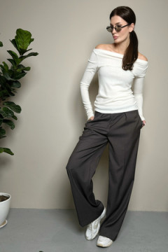 Лонгслив облегающий полупрозрачный с длинным рукавом