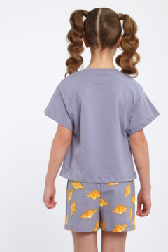 Пижама с шортами Круассаны арт. ПД-019-088