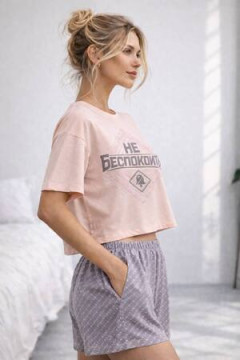 Пижама с шортами из вискозы 416