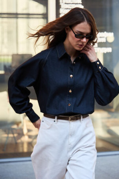 Рубашка джинсовая оверсайз