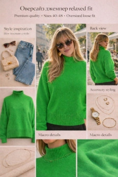 Джемпер relaxed fit арт. 1896-1