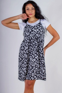 Сарафан с кокеткой+Футболка арт. 8686