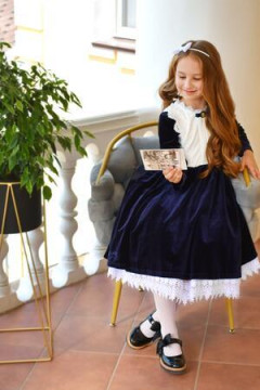 Платье бархатное для девочки SP0167