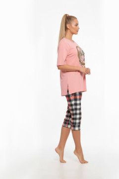 Пижама с бриджами с бриджами и футболкой - 401