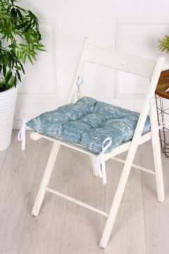 Подушка для мебели Bio-Line квадратная с 4 завязками, 4 точки рогожка