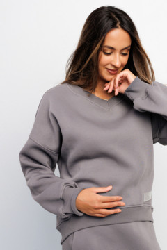 Свитшот худи оверсайз кофта с начесом 387LGR