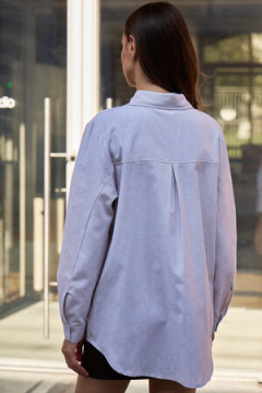 Рубашка оверсайз в полоску хлопковая