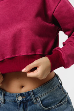 Свитшот 3 оверсайз короткий