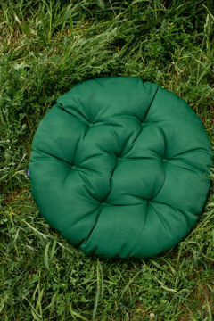 Подушка декоративная круглая на кресло 60 см, Грета(20%хл, 80%п/э), файбер, пакет с пл ручкой, ВО