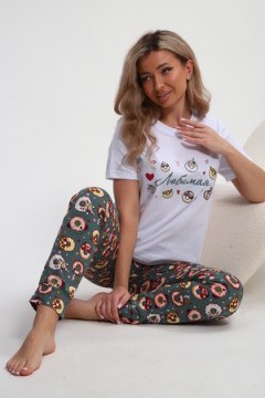 Пижама с брюками Любимая Пончики