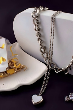 Колье Сердце двустороннее + Подарок