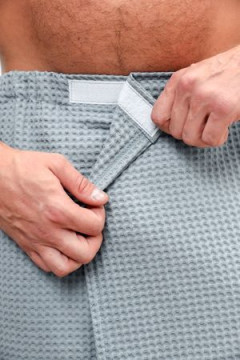 Полотенце для бани и сауны вафельное на липучке