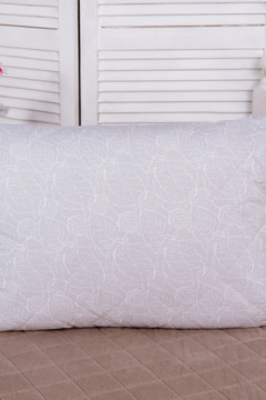 Подушка "Бамбук" поплин на молнии лебпух+бамбук,стег,лента,сумка(Н)