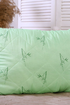 Подушка "Бамбук" п/э полиэфирное волокно, стег, пакет с пл. ручкой(Н)