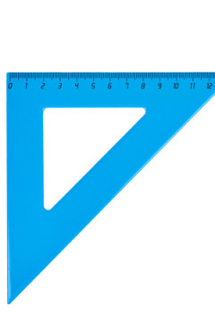 Треугольник ЦВЕТНОЕ АССОРТИ (Л-6204) 12 см. 45гр