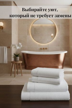 Набор махровых полотенец Sanpa 480 гр 100% хлопок Tilkku Takki, TT-06/4-S-белый