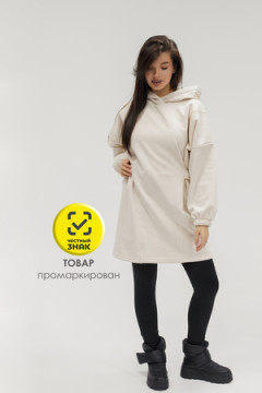 Туника теплая с капюшоном и хлястикамии