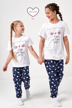 Пижама с брюками Кисонька короткий рукав