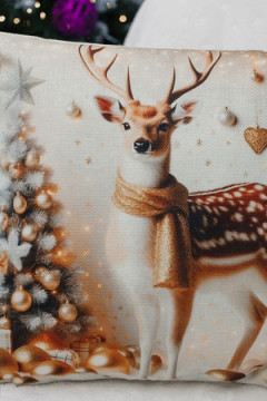 Наволочка декоративная новогодняя 2 шт рогожка