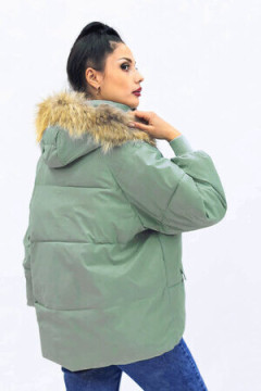 Куртка парка демисезонная с натуральным мехом арт. 613А
