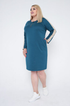 Платье трикотажное с молнией