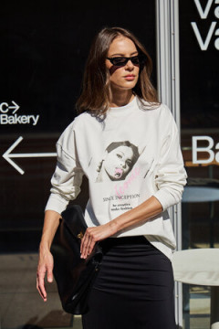 Лонгслив оверсайз с принтом