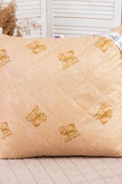 Подушка "Овечья шерсть" тик на молнии лебпух+овеч,стег,лента,сумка(Н)