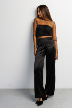 Лонгслив сетка с топом 366BLK